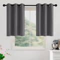 NICETOWN Grey Light Blocking Curtains 36 Inches Long 2 Panels for Living Room, Bedroom, Office Thermal Insulated Blackout Drapes Solid Grommet Noise Reducing Window Curtains, W40