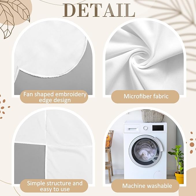 White Scalloped Crib Skirt 28"x 52" with 14" Drop Pleated Dust Ruffle with Split Corners for Baby Boys Girls Soft 4-Sided Crib Bed Skirt Nursery Standard Toddler Bedding
