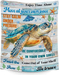 Sea Turtle Gifts for Women - 60" x 80" Inches Turtle Blanket for Adult - Colorful Warm Furry Blankets for Sofa, Bed & Living Room