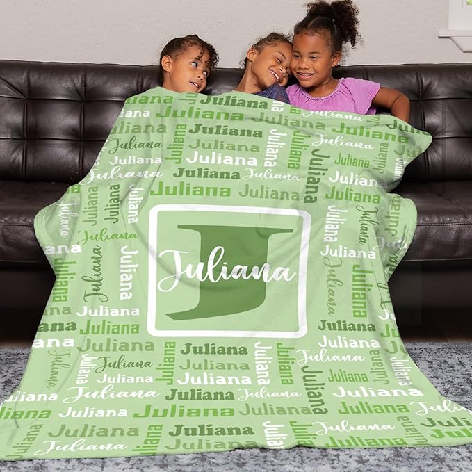 Dr.TOUGH Name Blanket Personalized Blanket for Adult Kids Flannel Customized Personalized Blankets and Throws
