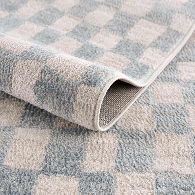 Hauteloom Benjy Living Room, Bedroom Area Rug - Contemporary - Cream, Silver Blue - 8'10'' x 12''