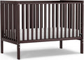 Baby Crib 5-in-1 Convertible, Wood Full Size Toddler Bed for Small Baby, Made of Sustainable Natural Pinewood Cribs, Non-Toxic Finish, Simplistic Nursery Furniture (Espresso)