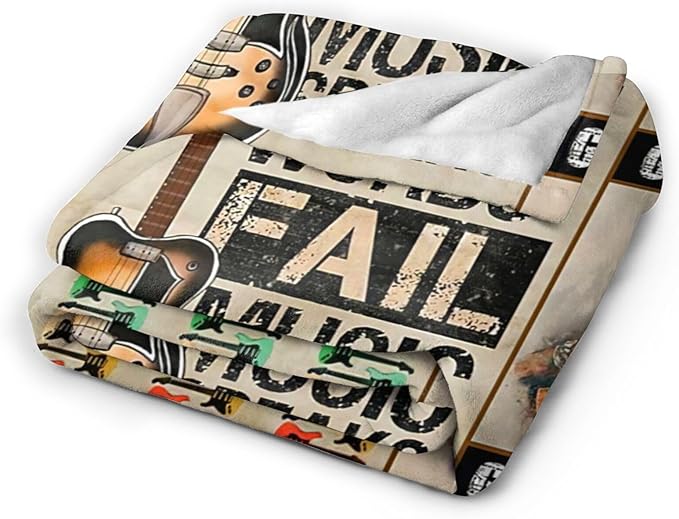 Tijuboni Guitar Music Throw Blanket Guitar Gifts for Girls Boys Women Men Kids Adults Soft Flannel Fleece Blanket for Couch Sofa Bed Home Decor 40"x50"