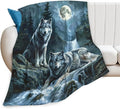 Tijuboni Wolf Throw Blanket Wolf Gifts for Girls Boys Women Men Kids Adults Soft Flannel Fleece Blanket for Couch Sofa Bed Home Decor 40"x50"
