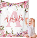 Ships Next Day, Personalized Baby Blankets, Custom Baby Blanket with Name for Girls,Gift for Chrismas Birthday Memorial Day, Customized Flannel Blanket for Kids Adults 40"X50"