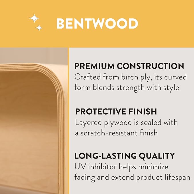 Bentwood Stackable Stools, Kids Furniture, Natural, 6-Piece