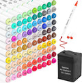 Taotree Alcohol Markers, 101 Colors Artist Markers Pens Set, Dual Tips Chisel & Fine Sketch Art Markers, Art Supplies Kit for Kids Adult Coloring Book, Painting, Drawing, Blending and Sketching