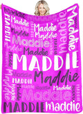 Dr.TOUGH Personalized Blankets with Name Customized Baby Blankets for Girls Boys Adults Monogrammed Blankets and Throws Christmas Birthday Mothers Fathers Valentines Day Gift (Magenta,50''×60'')