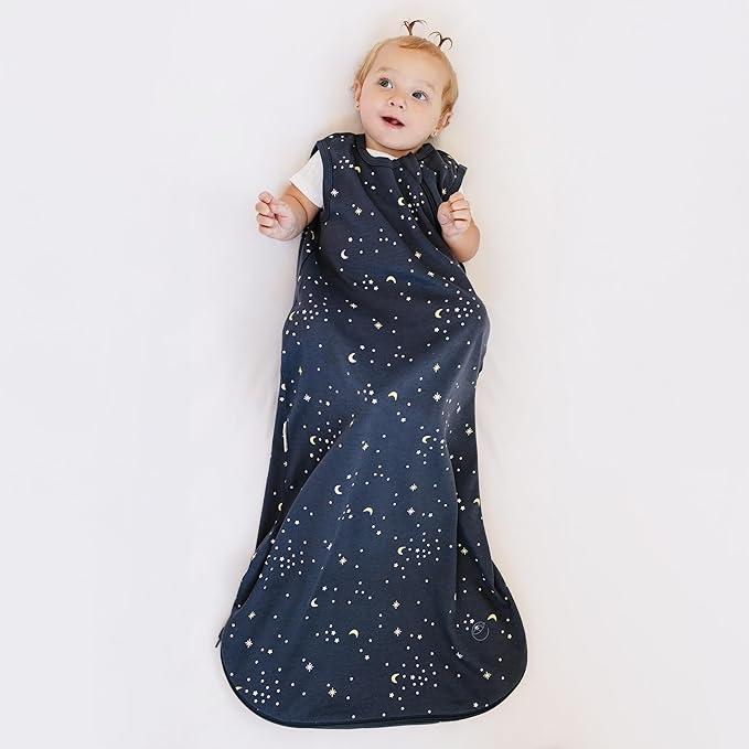 Ecolino Organic Cotton Baby Sleep Sack - 2-Way Zipper Baby Wearable Blanket - Newborn Sleeping Bag Sack - 0-6 Months - Milky Way