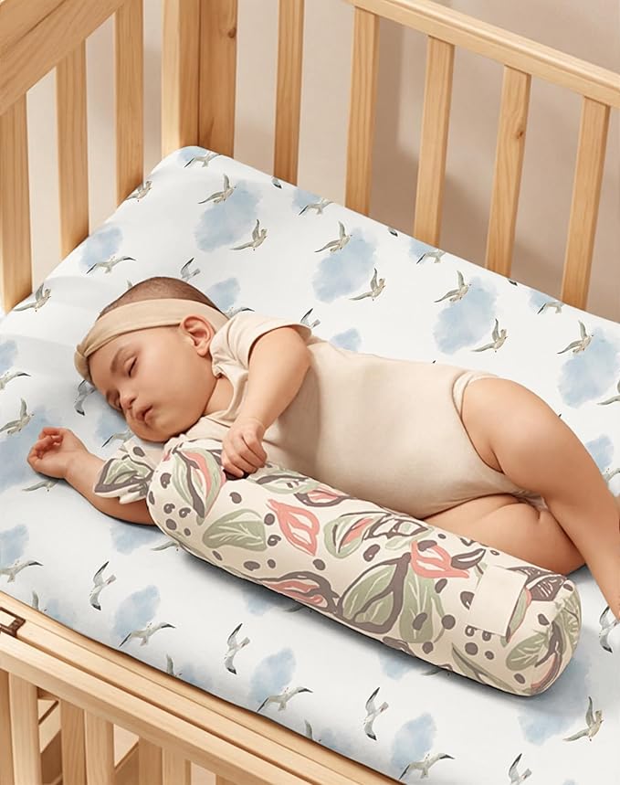 Pack and Play Sheets 2 Pack, Fitted Jersey Knit Mini Crib Sheets for Baby Boys and Girls, Compatible with Graco Pack N Play and Mini Crib Mattress (Rusty Garden, Pack N Play/Mini Crib Sheets)