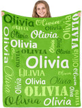 Gudina Personalized Name Blankets and Throws, Custom Blanket with Name, Personalized Christmas Blanket Gifts for Women Men