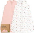 2-Pack Baby Sleep Sacks, Zipper Wearable Blanket - 0.5TOG Organic Cotton,Lightweight,Soft Cozy Toddler Sleeping Sack 6-12 months,Easy to Wear Large Newborn Transition Swaddles Sleepsacks (Butterflies)