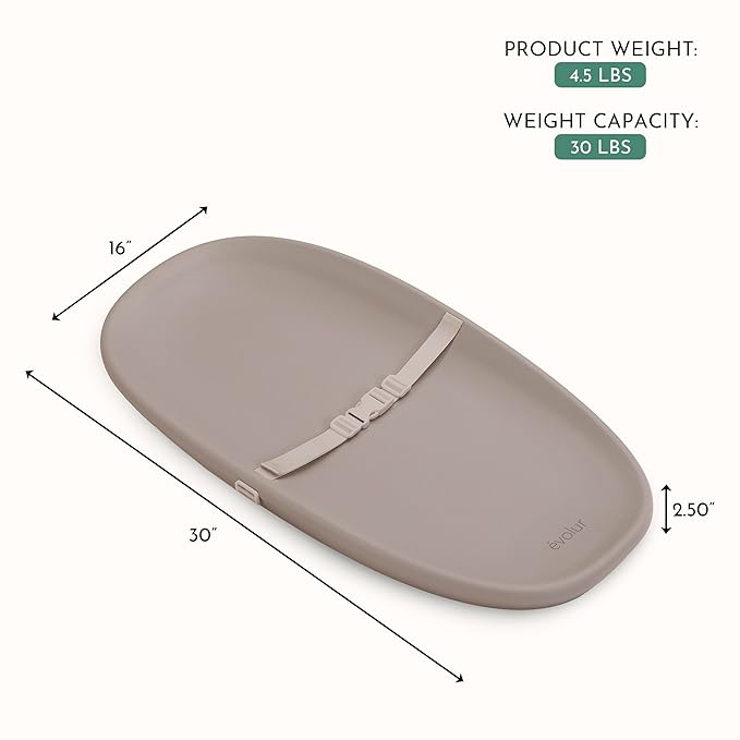 évolur Eva Baby Changing Pad, Soft, Lightweight and Portable Changing Pad, Fits All Changing Table, Waterproof Firm Padding - Oat