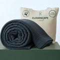 Cloud Scape Linen Oversized 4 Layer Muslin Blanket Queen Size - 100% Cotton, Lightweight & Breathable All Season Gauze, Pre-Washed, fits Full Bed, 92x92, Ensign Blue