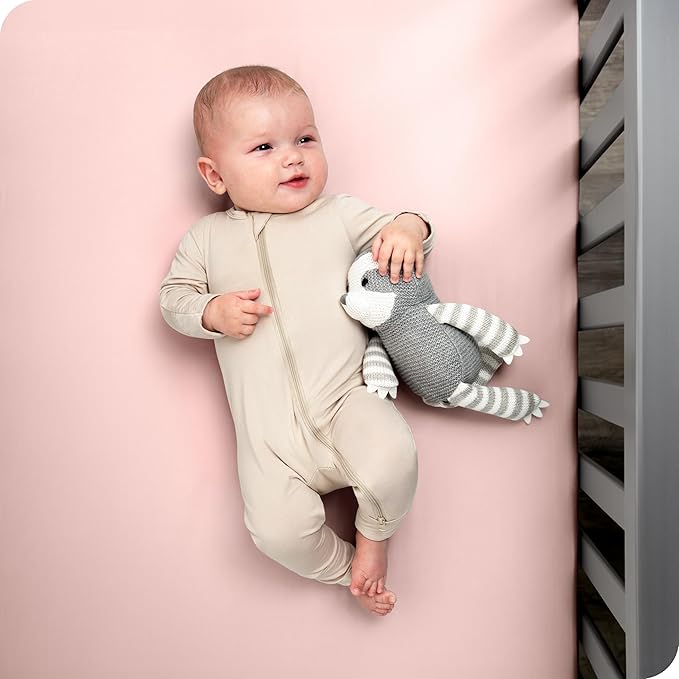 Bare Home 3-Pack Fitted Crib Sheet - Premium 1800 Ultra-Soft Microfiber - Breathable - Baby Sheet - for Boys & Girls - Fits Standard Crib and Toddler Mattresses (Crib, Pink Slipper)