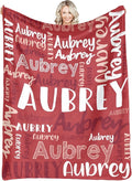 Dr.TOUGH Personalized Blankets with Name Customized Baby Blankets for Girls Boys Adults Monogrammed Blankets and Throws Christmas Birthday Mothers Fathers Valentines Day Gift (Red,30''×40'')