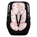 Pea Pod Infant Car Seat Insert 2-in-1 Baby Car Seat Head & Body Support for Newborn Preemie Carseat Stroller Cushion Pad Headrest with Soft Minky Dot Fabric Backing, Rainbow & Floral