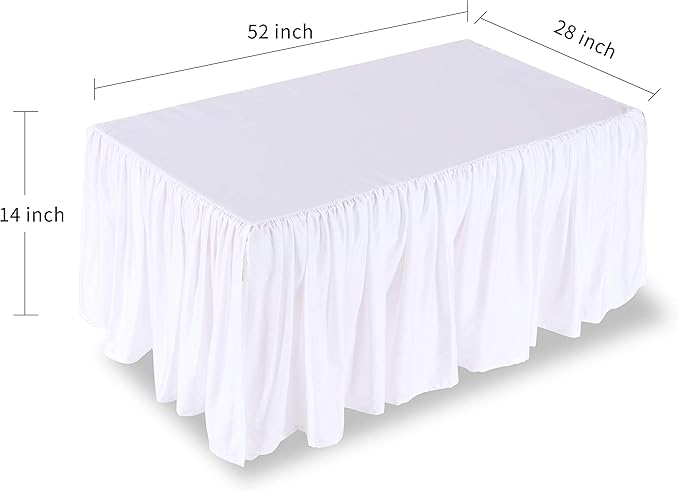 Crib Skirt Dust Ruffle, 100% Egyptian Cotton 400 Thread Count Soft Breathable Crib Bedding Skirt for Baby, Boys and Girls, Fading Resistant (White)