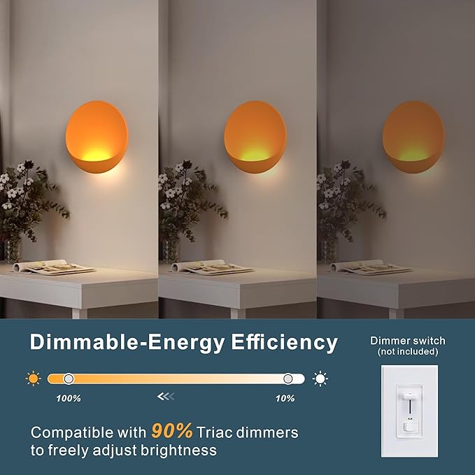 Hyunbae 8'' LED Outdoor Wall Light, 3000K Modern Wall Sconce LED Dimmable Wall Lamp Hardwired Up and Down Wall Mount Light for House Front Door Porch Garage Patio Bedroom Hallway Light Fixture