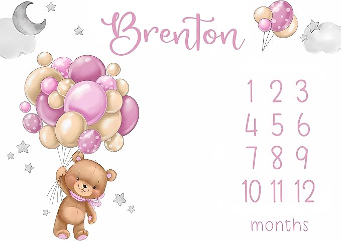 OLIVE OLIVIA Custom Baby Blanket,Personalized Blankets for Kids with Names,Customized Blankets with Name for Adult,Customized Blanket,Gift for Birthday Christmas Valentines Day Gift(60" 80")