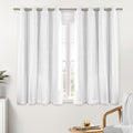 XiDi White Curtains with Sheer Overlay for Girls Bedroom 2 Panels Blackout Double Layer Curtains 54 Inches Length for Kids Princess Nursery Room Star Cut Out Grommet Small Window Drapes W34 X L54