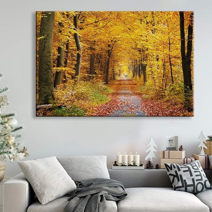SIGNWIN Canvas Wall Art Sunshine in The Forest Canvas Prints Home Artwork Decoration for Living Room,Bedroom - 16x24 inches