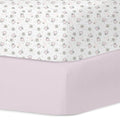 Little Grape Land Crib Sheets 2 Pack for Boys and Girls, Baby Neutral Crib Fitted Sheets for Standard Crib & Toddler Mattress, Super Soft Breathable Fitted Crib Sheet Set, Flying Cow
