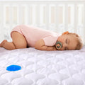 Yoofoss Waterproof Crib Mattress Protector, Quilted Infant Mattress Pad Cover Soft and Breathable, Machine Washable Toddler Mattress Protector for Standard Baby Crib Size 52''x28''