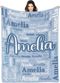 Dr.TOUGH Personalized Blanket for Adult Kids with Name Customized Blankets Personalized Throw Blanket for Christmas Birthday Gifts