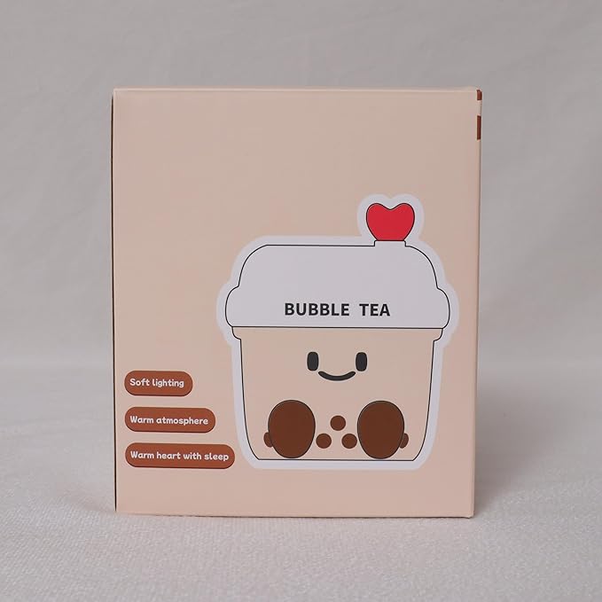 YuanDian Boba Bubble Tea Night Light, Cute Silicone Lamp Gift for Kids Girls Boys, Bedroom Decor for Christmas Birthday - Toddler Safe Kids Room Accessories