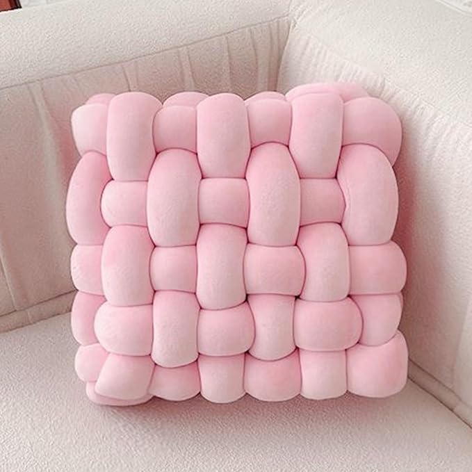 Velvet Chunky Bulky Giant Arm Knitting Yarn, Super Soft Jumbo Tube Weight, Fluffy DIY Crochet Hand Making Washable Yarn for Blanket, Pet Bed, Rugs, Pillow (1.1lb-Pink)