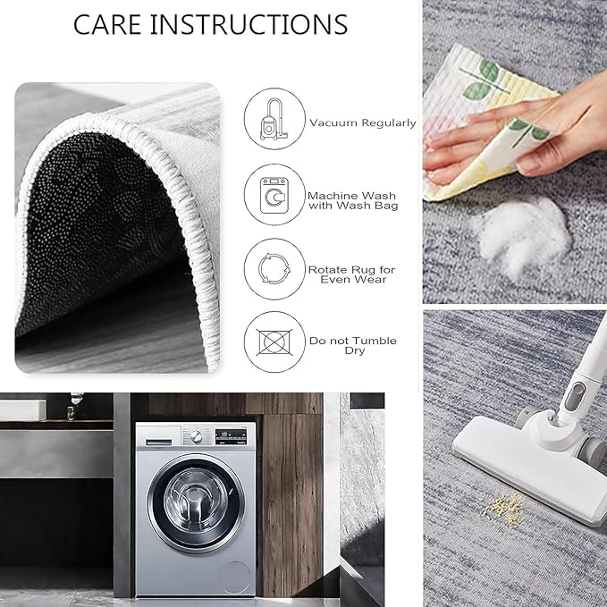 Blue Dolphin Area Rug for Bedroom, 5x6ft, Undersea Ocean Animal Print Indoor Carpet, Beach Tropical Fish Home Decor Playing Mat, Low Pile Breathable Non Shedding Rugs for Kids Room