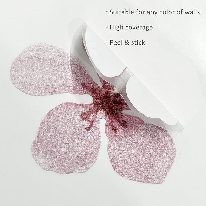 YouRfocus Daisy Wall Decals | 36 PCS Boho Flower Stickers for Girls' Rooms, Playrooms, and Nurseries | Dual Layer Print for High Coverage | Removable Peel and Stick Wall Decor (Pink-A) | 6 Sheets