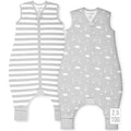 Mama Cheetah Toddler Sleep Sack with Feet 2T, 2.5 TOG Organic Cotton Baby Sleeping Bag with Legs, Baby Wearable Blankets for Walkers w/ 2-Way Zipper, Baby Sleep Sack for Girls Boys, Medium