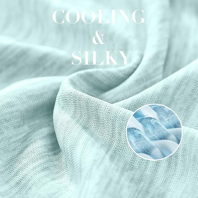 LUXEAR Cooling Blanket Keep Cool in Hot Summer, 51 X 67in Twin or Baby Size Blanket for Adults, Children,Japanese Q-Max >0.5 Technology Arc-Chill Cooling Fiber, Breathable Comfortable All-Season-Green