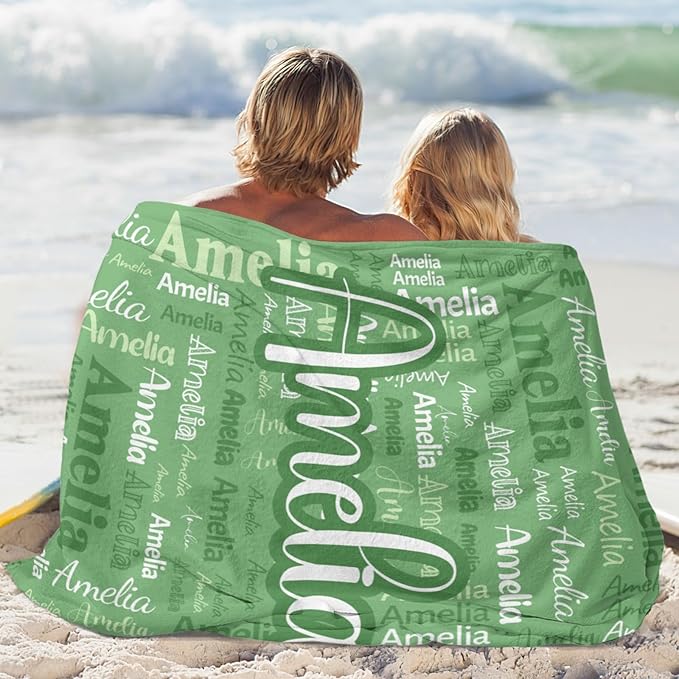Dr.TOUGH Personalized Blanket for Adult Kids with Name Customized Blankets Personalized Throw Blanket for Christmas Birthday Gifts