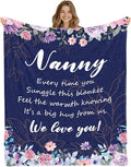 Nanny Gifts from Grandchildren, Nana Birthday Gifts for Grandma, Nana Gift for Christmas Thanksgiving Birthday, Flannel Nanny Blanket for Sofa Couch Room 50" x 60"