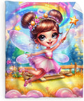 Girls Fairy Throw Blankets, Fairy Blanket Gift for Kids Teens 50x60 Inches Lightweight Warm Cute Decor Throw for Sofa Couch Living Room Bed
