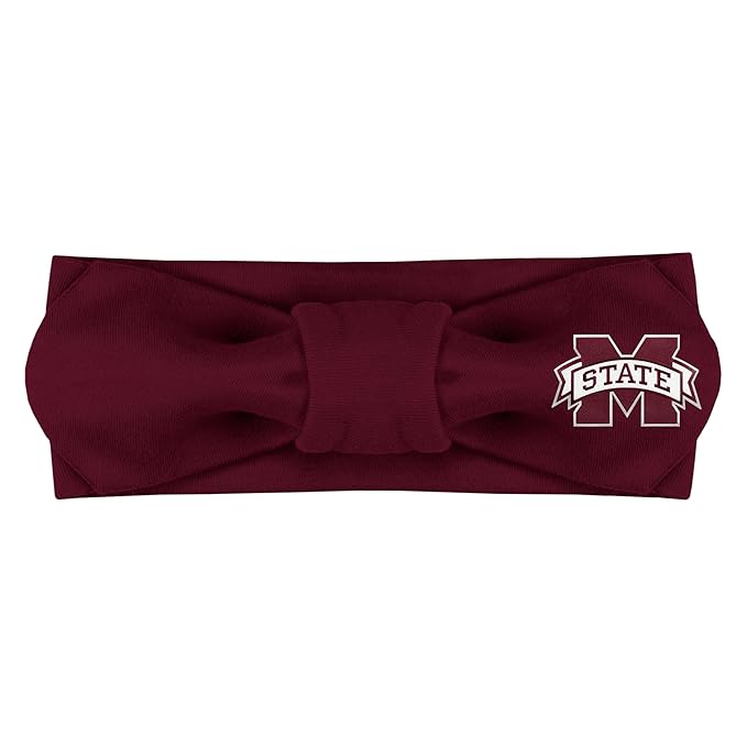 Creative Knitwear Mississippi State Bulldogs Infant Girls Maroon Solid Hair Knot Headband Embroidered Logo - Size Newborn - 4T