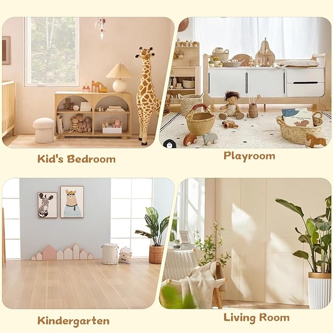 COZPAW Toy Storage Organizer, 2 Tier Montessori Shelf with Movable Bins, Toy Organizers Book Shelf for Kids Room, Playroom, Nursery (White)