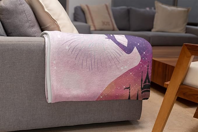 Personalized Princess Blanket for Girls - Ships Next Day, USA Made, Warm, Cozy, Soft Throw for Travel - Pink Room Decor - Plush Fleece or Sherpa Blanket with Custom Name (Sherpa - 60x80)