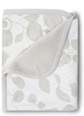 Oilo Baby Blanket, Luxury Soft Plush Backing & 100% Turkish Cotton Jersey Print, Double Layered, 30" x 40", Rolled Jersey Edge Trim, Machine Washable, Perfect for Infant or Toddlers, Beige Leaf