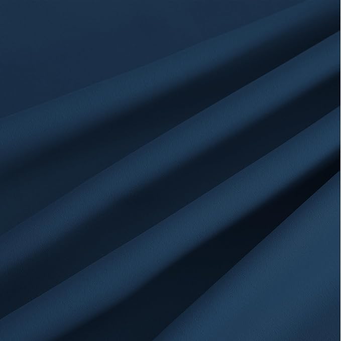 NICETOWN Morrocan Blue Room Darkening Curtains 54 Inches Long 2 Panels for Living Room, Bedroom, Nursery Summer Thermal Insulated Blackout Drapes Grommet Noise Reducing Window Curtains, W40