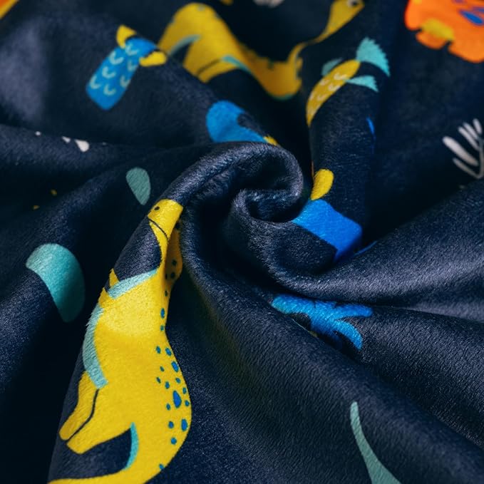 david's kids Micro Fleece Minky Baby Blanket for Boys with Double Layer and Soothing Raised Dots, Breathable and Soft Lightweight Receiving Blanket for Newborns, 40x50 Inches, Dinosaur