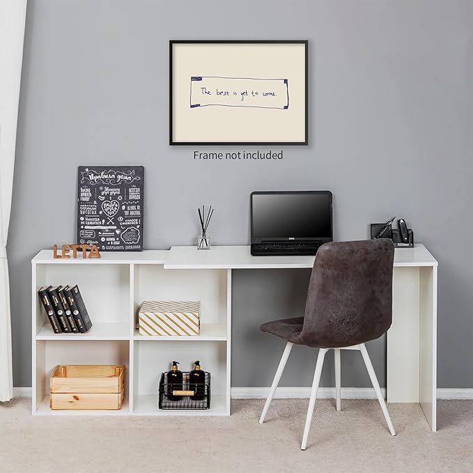 Cute Minimalist Blue Quotes Wall Art Funky Motivational Poster Positive Inspiring Daily Reminder Canvas Prints The Best Is Yet To Come Wall Decor for Bedroom Dorm 12x16 inch Unframed