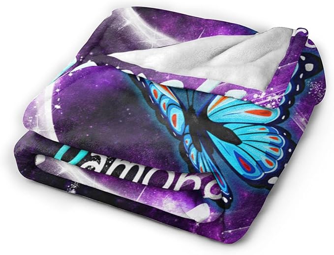 Tijuboni Butterfly Throw Blanket Blue Butterfly Gifts for Girls Boys Women Men Kids Adults Soft Flannel Fleece Blanket for Couch Sofa Bed Home Decor 60"x80"