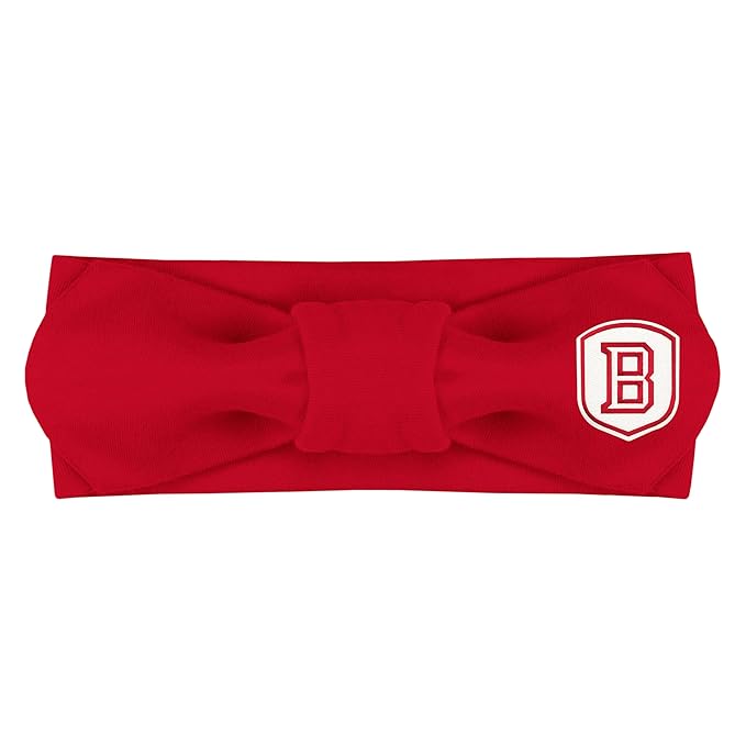 Creative Knitwear Bradley Braves Infant Girls Red Solid Hair Knot Headband Embroidered Logo - Size Newborn - 4T