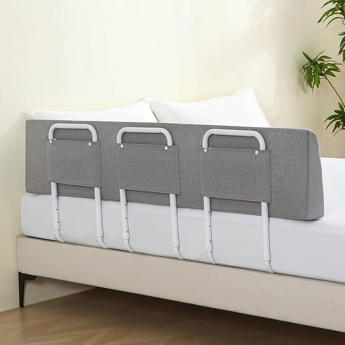 Bed Guard Rail for Toddlers, 59inch Foam Padded Side Rail for Queen King Twin Full Size Bed, Bedrail for Toddler, Kids Cosleep Bed Railing