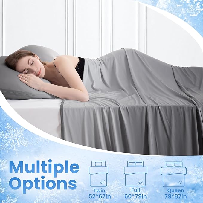 LUXEAR Gradient Cooling Blanket, Double-Sided Q-Max>0.5 Arc-Chill Summer Cold Blanket for Bed Sofa Chair Travel, Absords Heat to Keep Body Cool for Hot Sleeper & Night Sweats Adult Kids - Twin Grey