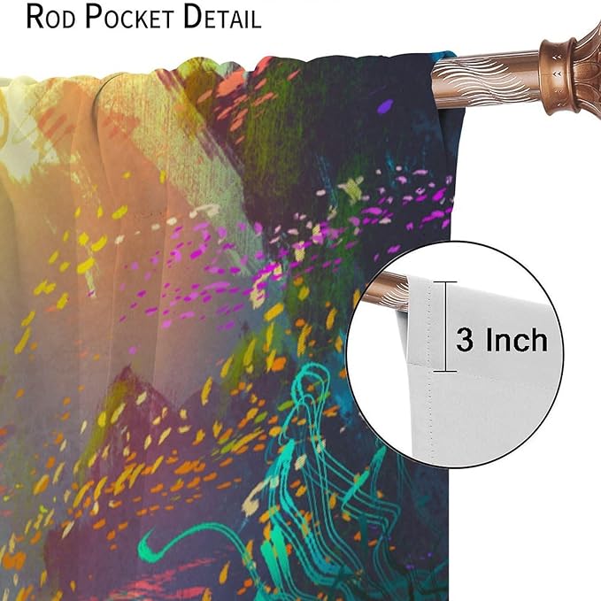 Ocean Blackout Curtain, Untouched Wild Underwater Aquatic World Corals Exotic Fishes Seascape Curtain for Living Room Cafe Set 2 Panels,63x72 Inches